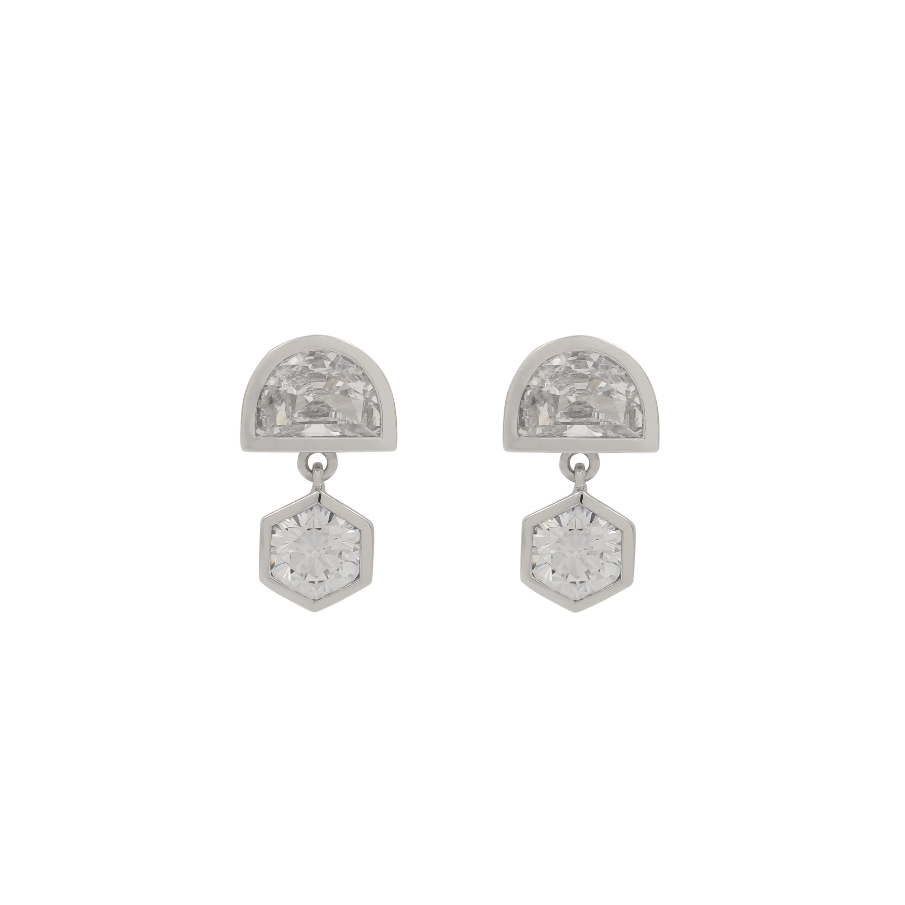 THE CRESCENT-ROUND DROP EARRINGS - Image 5