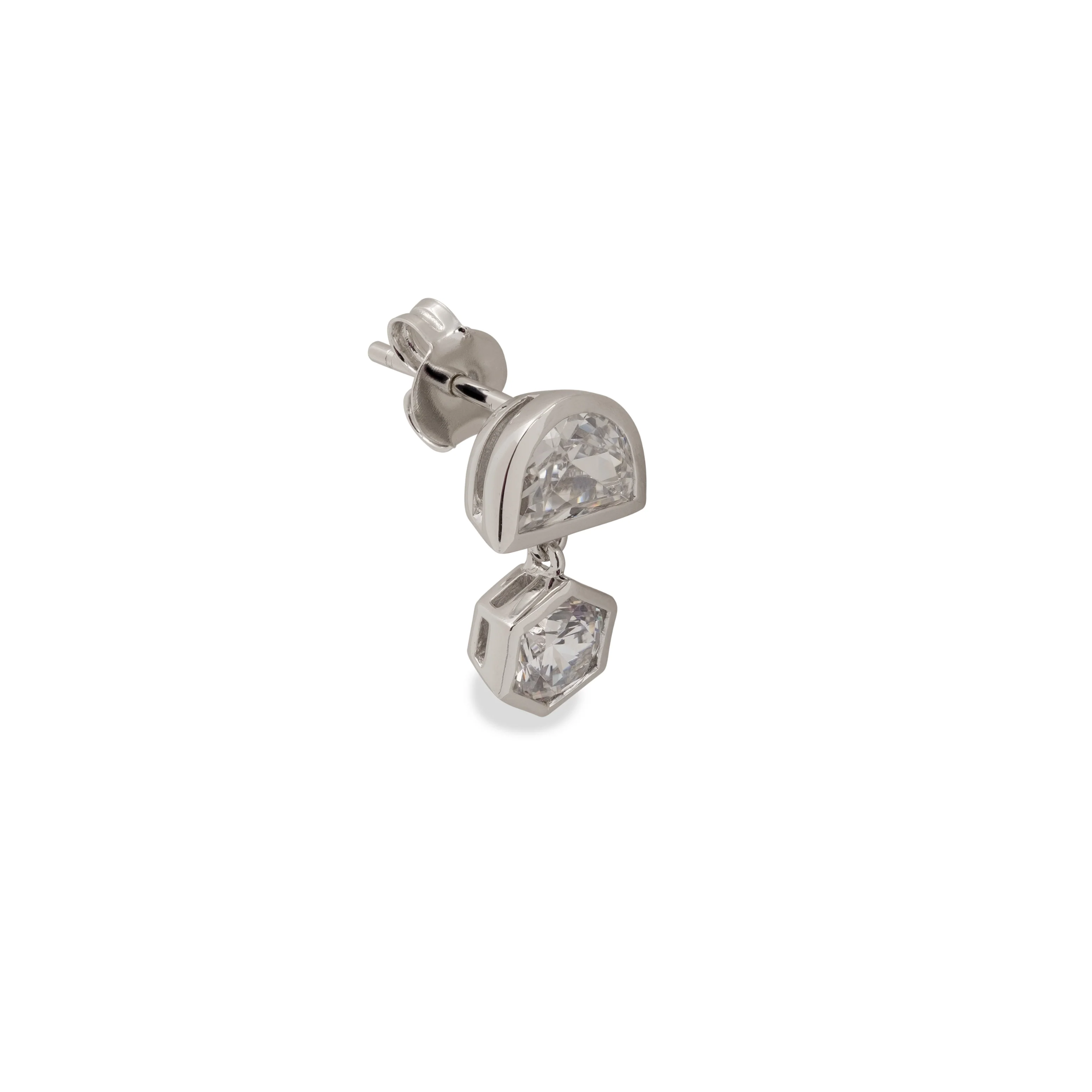 THE CRESCENT-ROUND DROP EARRINGS - Image 6