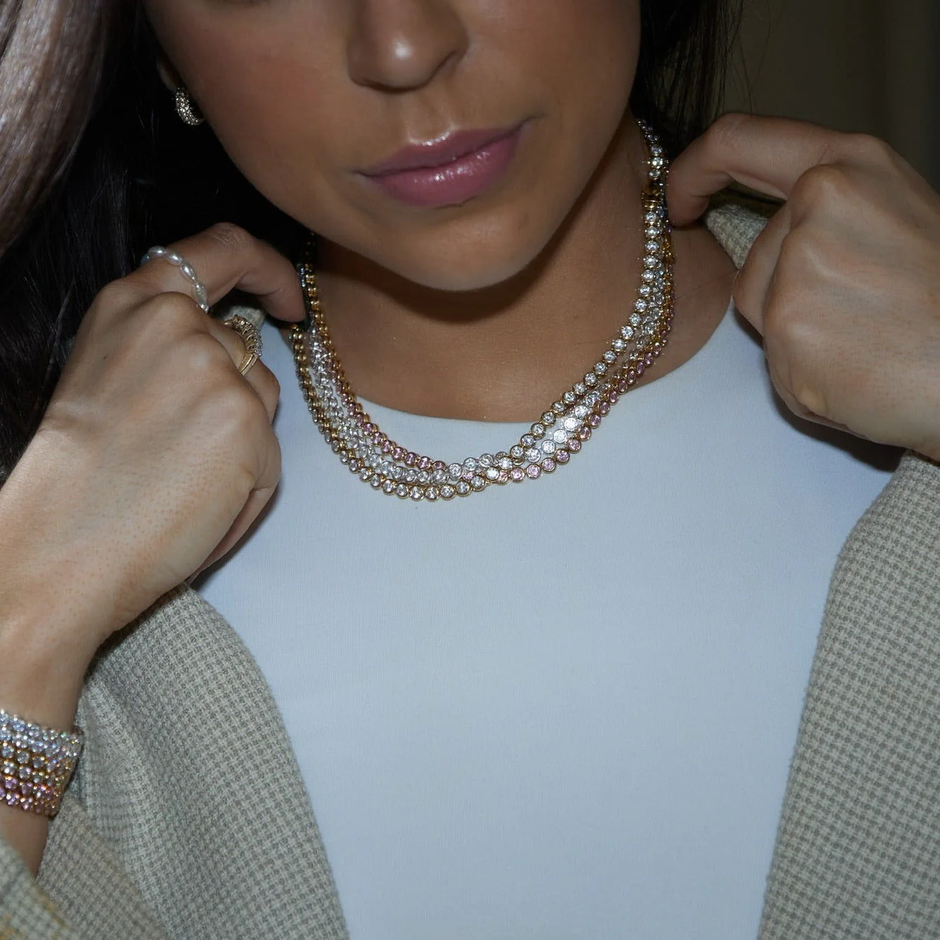THE BEZEL TENNIS NECKLACE - Image 6