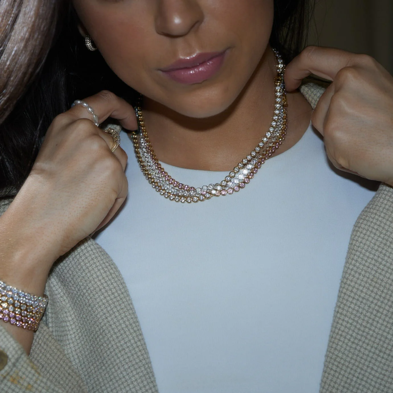 THE BEZEL TENNIS NECKLACE - Image 9