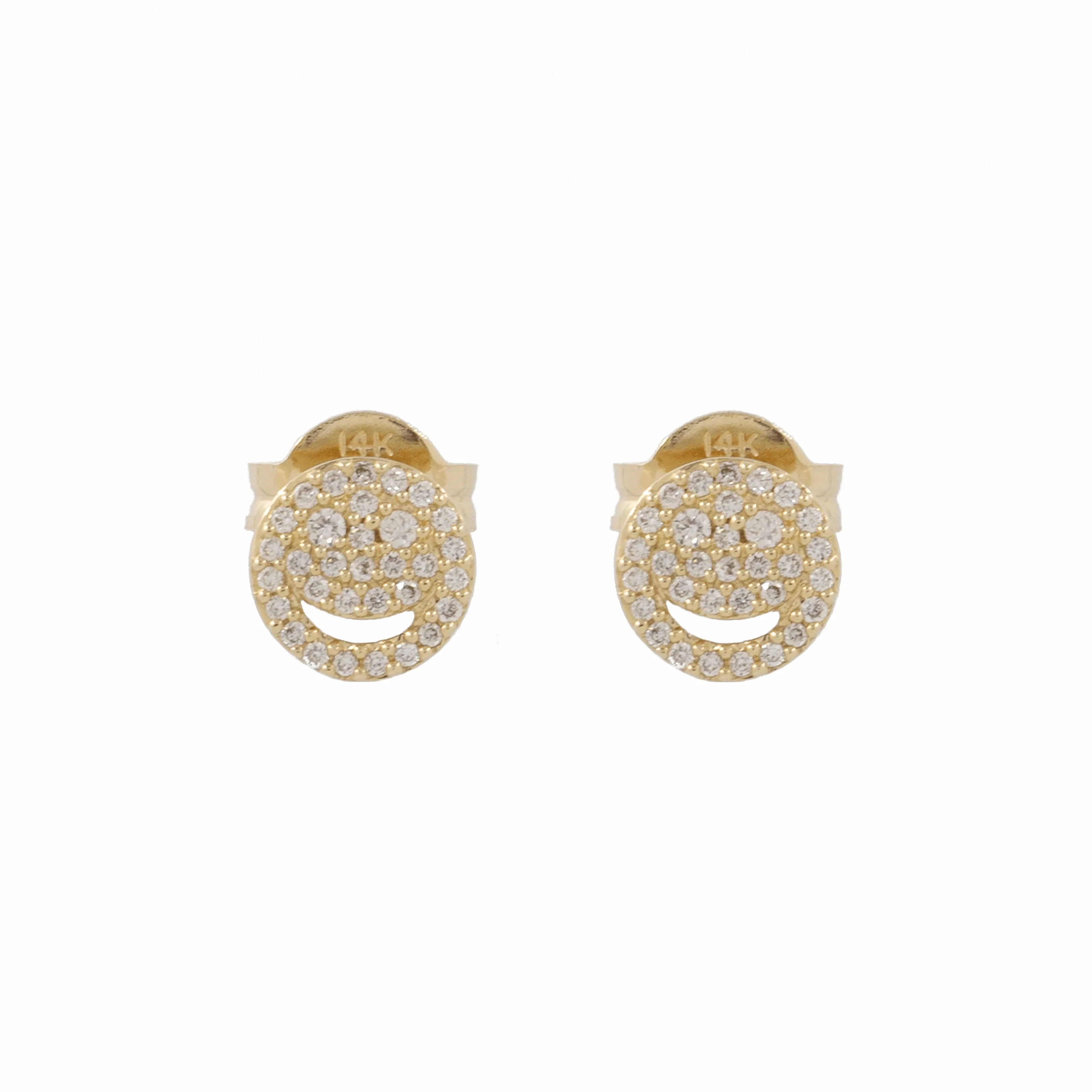 THE PAVÉ HAPPY FACE STUDS - Image 4