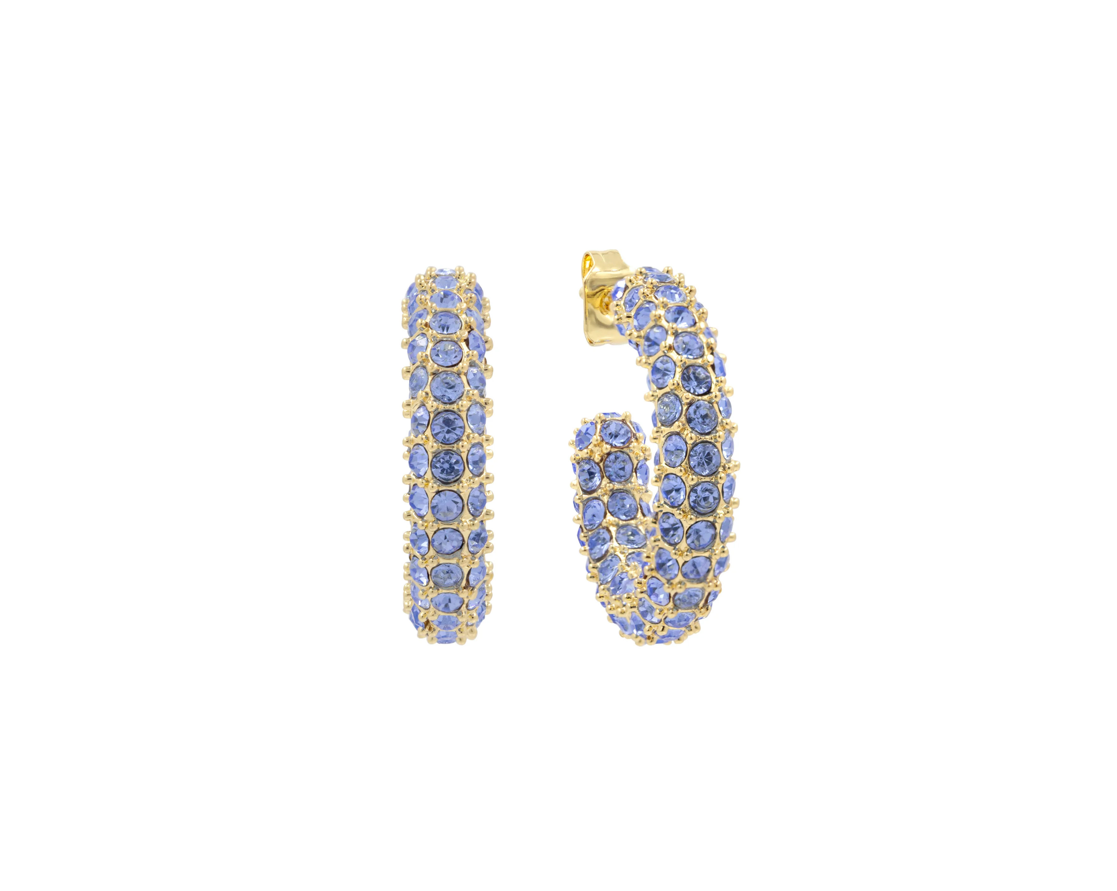 THE BOLD CRYSTAL HOOPS COLORED CZ - Image 3