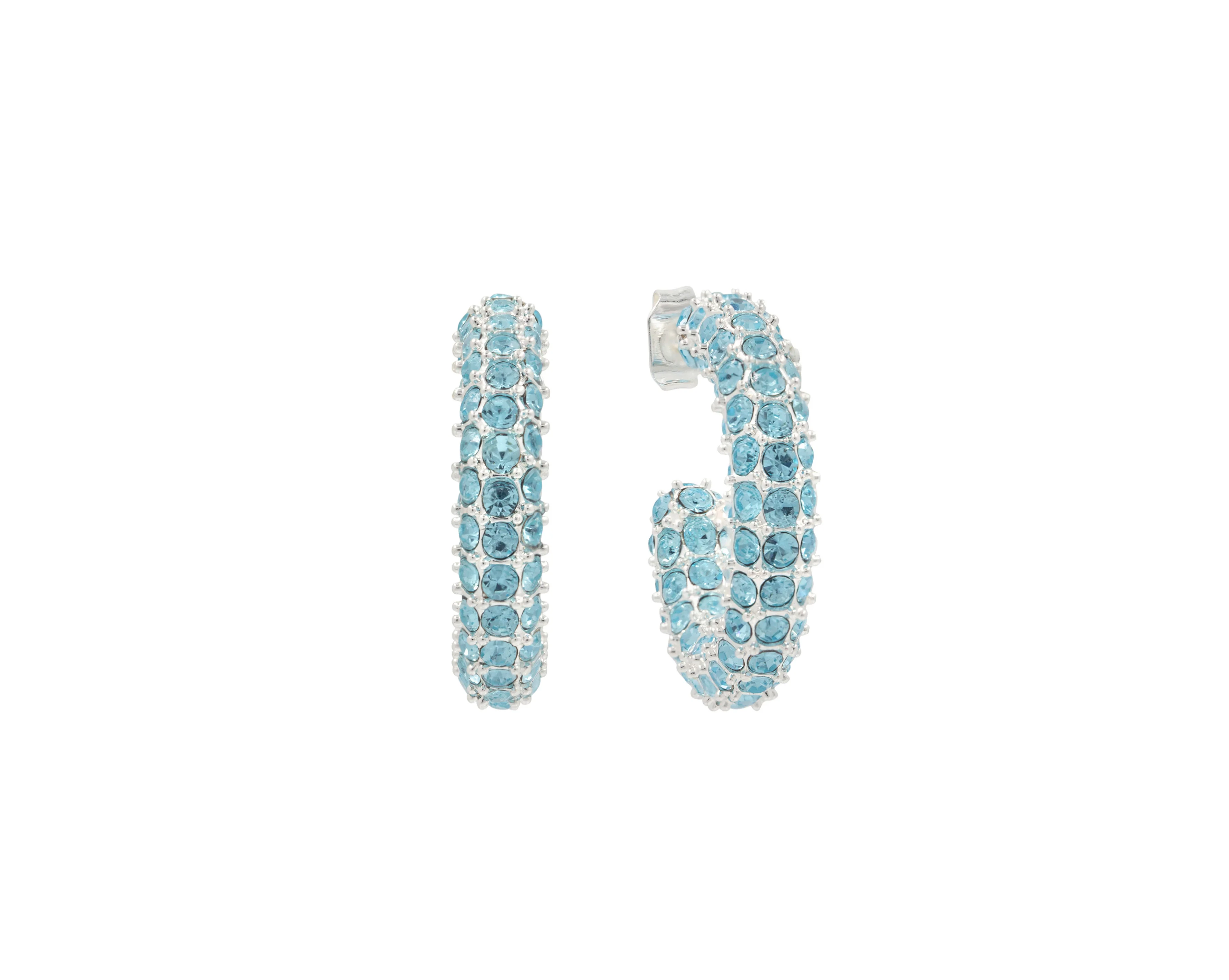 THE BOLD CRYSTAL HOOPS COLORED CZ - Image 4