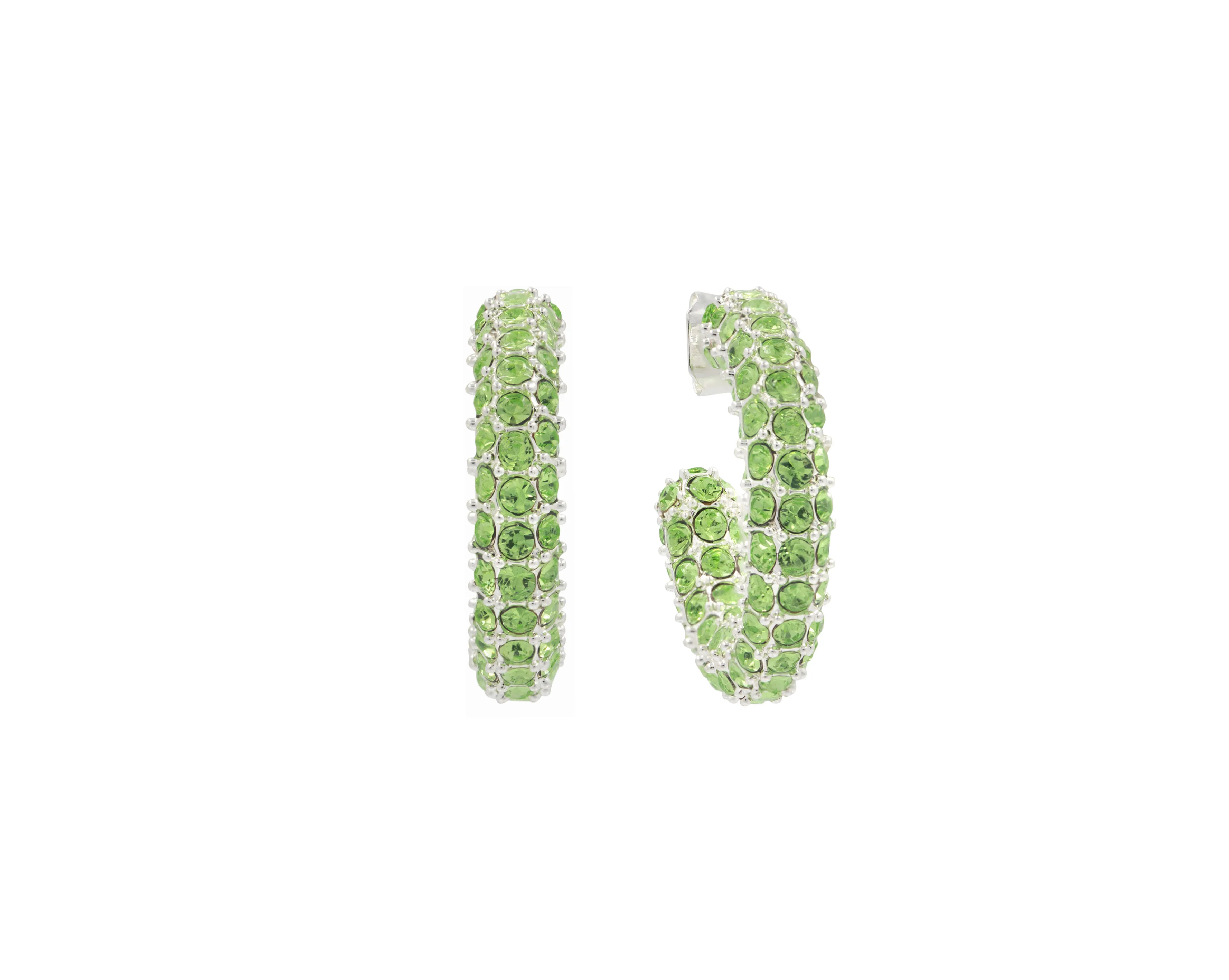 THE BOLD CRYSTAL HOOPS COLORED CZ - Image 6
