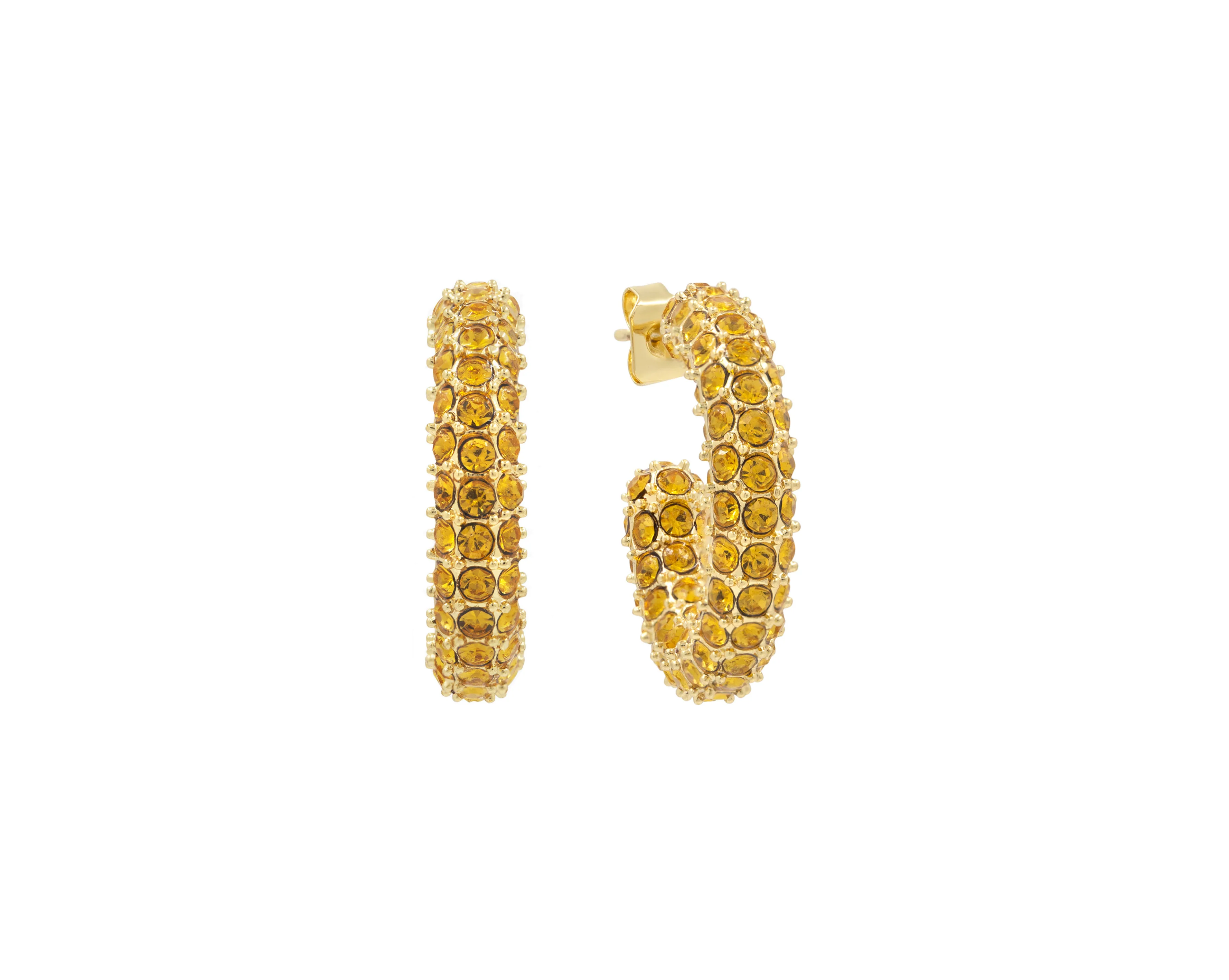 THE BOLD CRYSTAL HOOPS COLORED CZ - Image 7