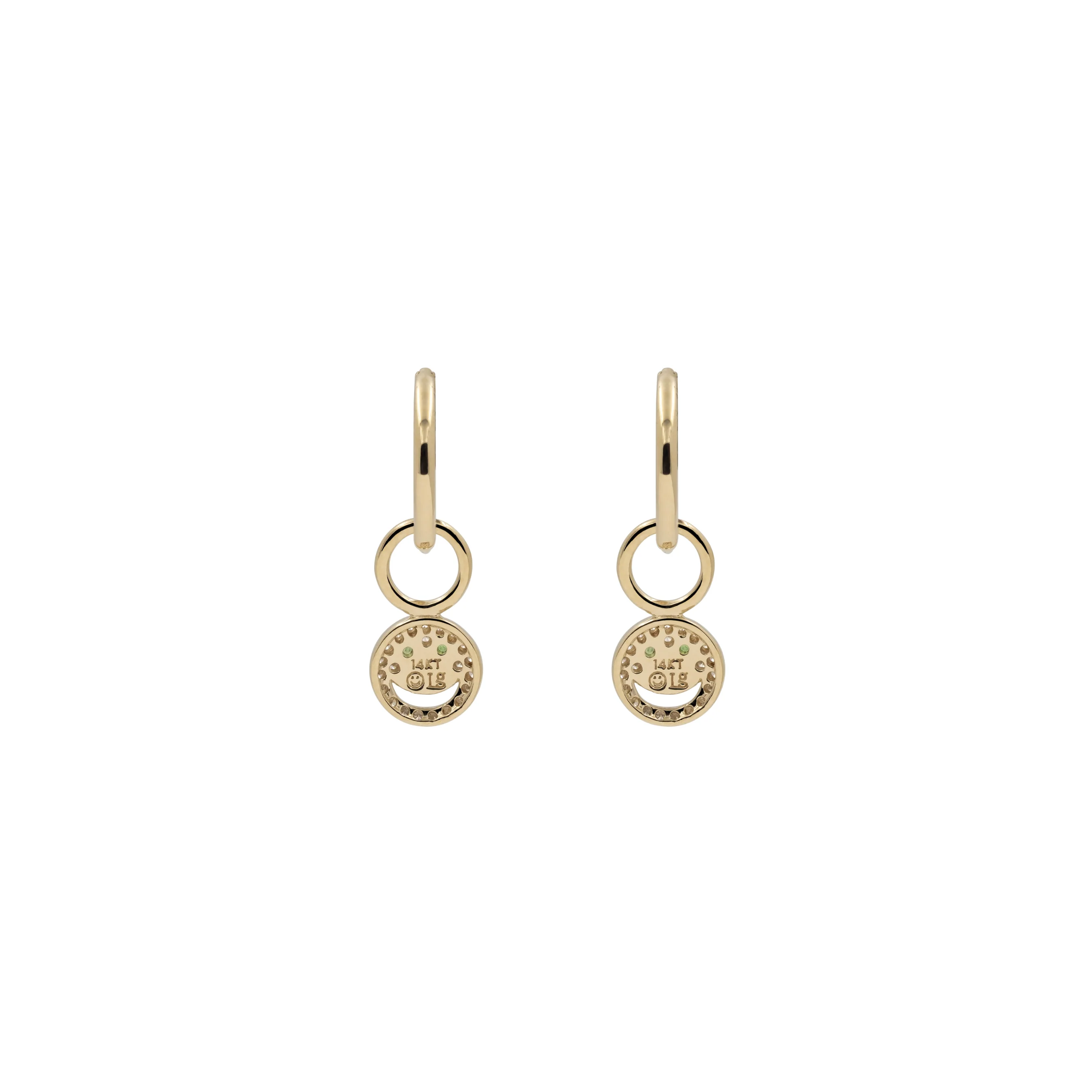 THE PAVÉ HAPPY FACE DROP EARRINGS - Image 3