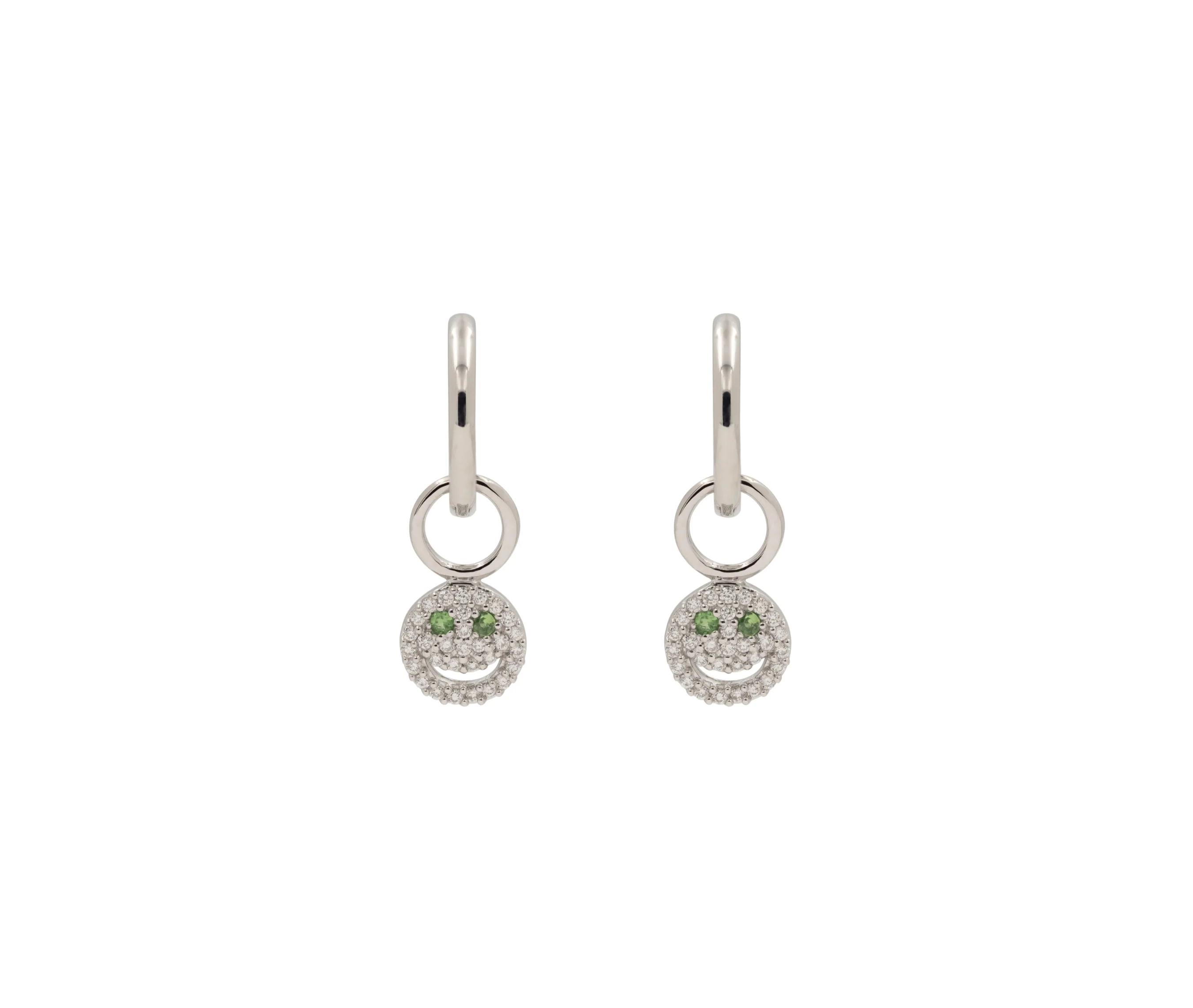 THE PAVÉ HAPPY FACE DROP EARRINGS - Image 5