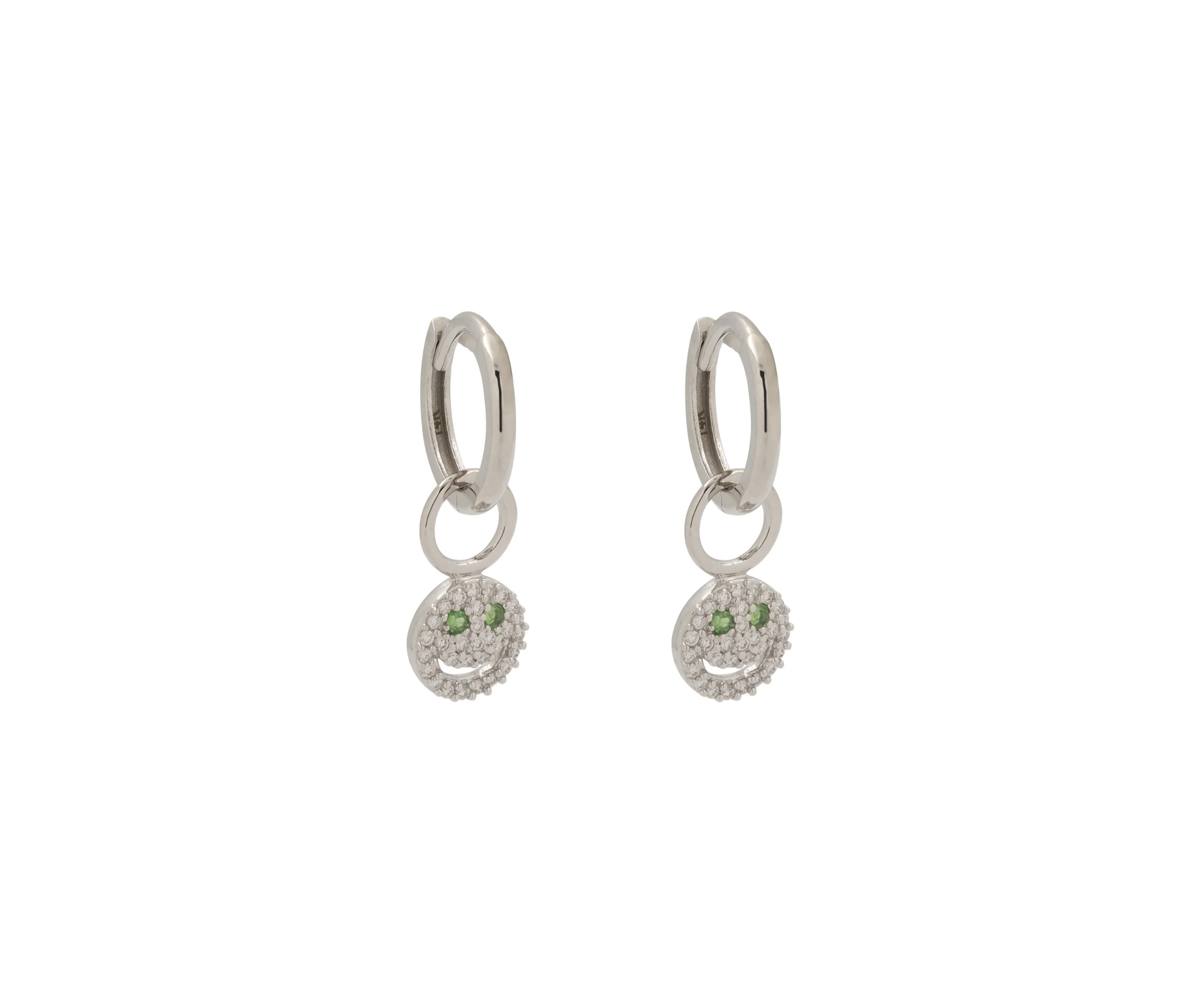 THE PAVÉ HAPPY FACE DROP EARRINGS - Image 6