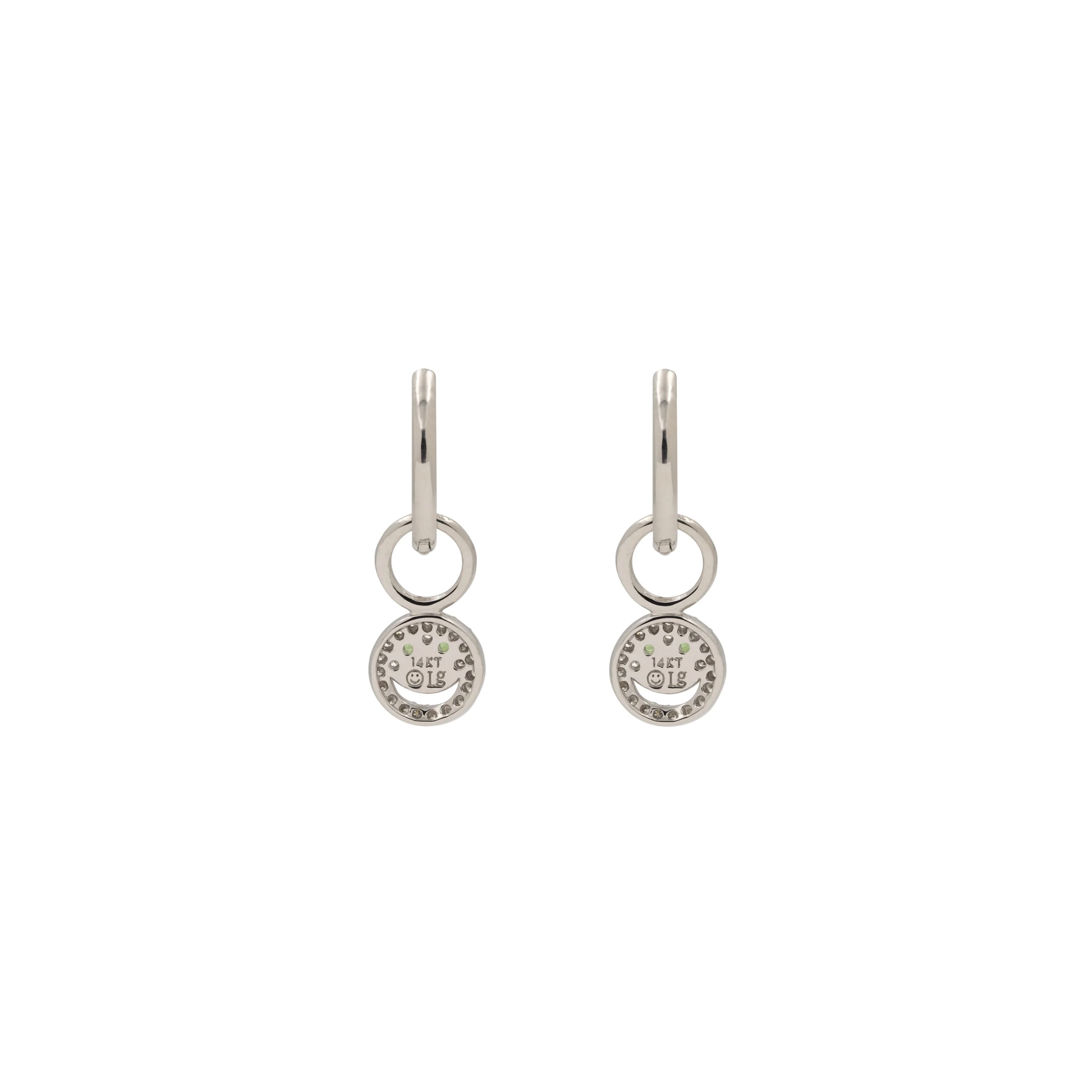 THE PAVÉ HAPPY FACE DROP EARRINGS - Image 7