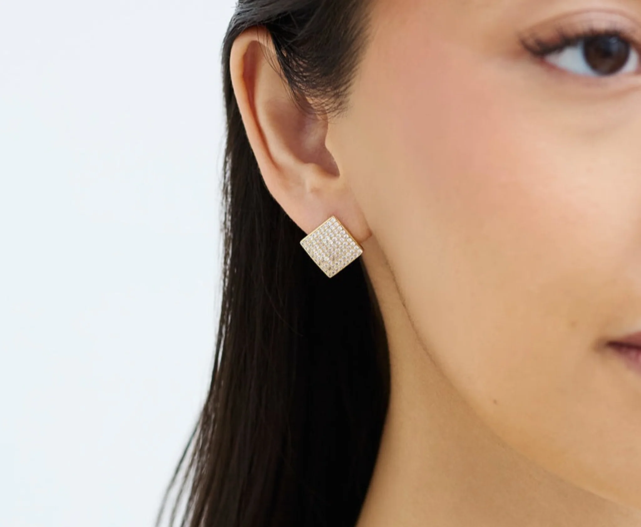 THE MINI PAVÉ PRINCESS STUDS - Image 3