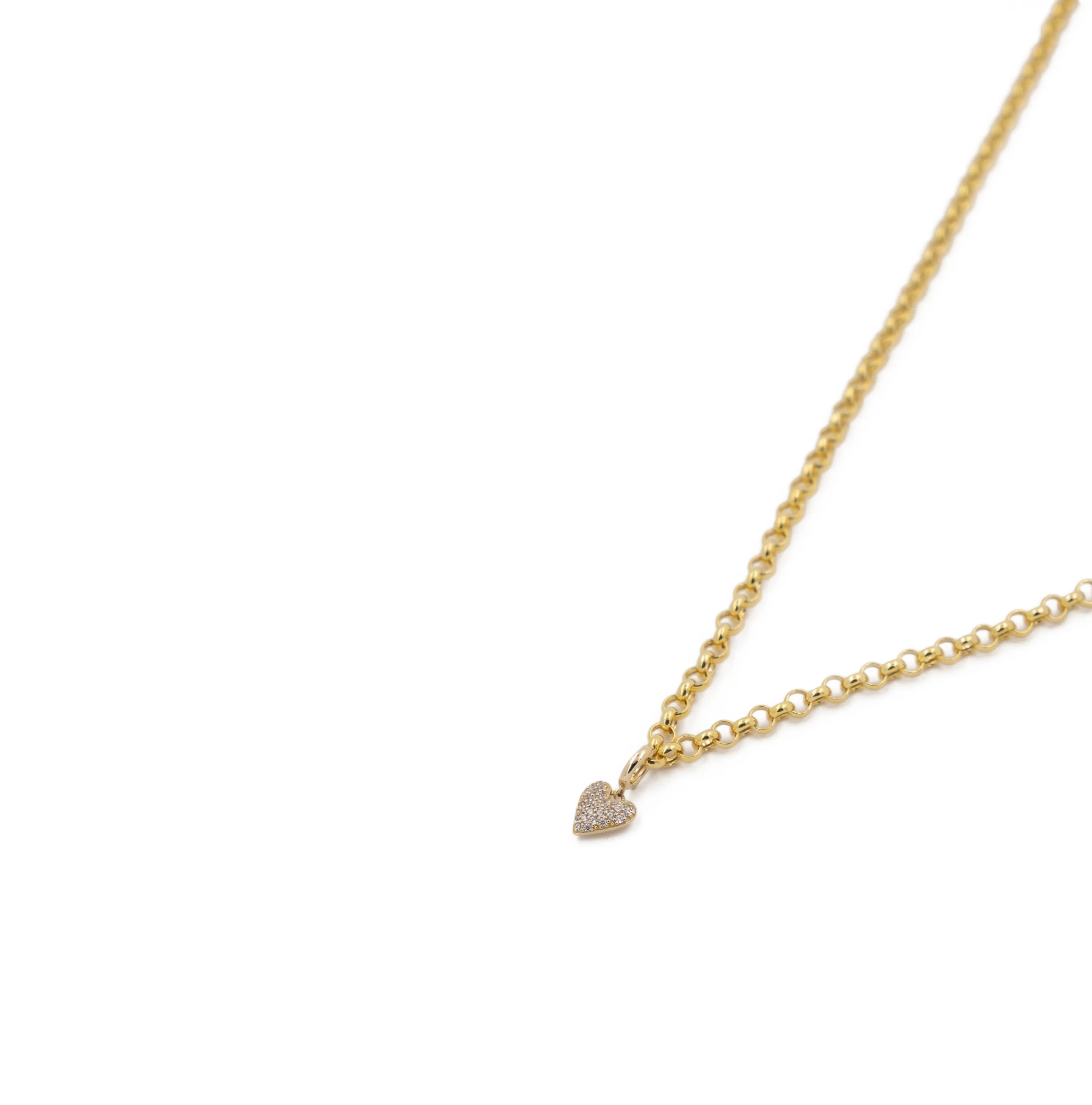THE MINI PAVÉ PUFFED HEART CHARM - Image 3