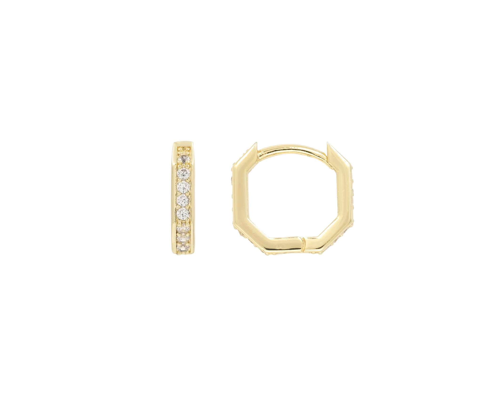 THE OCTAGON PAVÉ HUGGIES